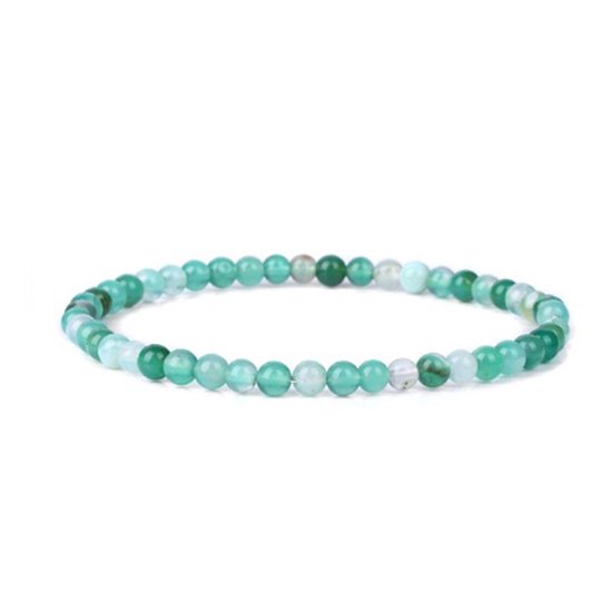 Foto: Bixorp gems groene botswana agaat edelstenen armband 4mm edelsteen kralenarmband spiritueel cadeau 18cm