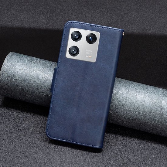 Coque Xiaomi 13 - Etui portefeuille MobyDefend avec cordon - Blauw - Etui pour téléphone portable - Etui pour téléphone Convient pour : Xiaomi 13