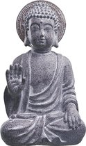 32 cm boeddha figuur tuin zonne-licht rustieke boeddha tuin figuur gemaakt van vorstbestendige weerbestendige hars met granieten oppervlak feng shui sculptuur zen tuin decoratie standbeeld voor buitenterras