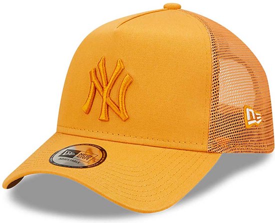 New York Yankees Tonal Mesh Orange A-Frame Trucker Cap