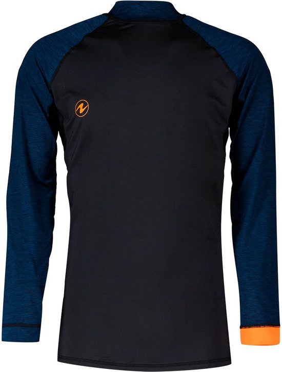 WILLIT Herentrui met capuchon UPF 50 zonnebescherming, Rashguard shirt met lange mouwen, SPF, vissen, outdoor, hardlopen, wandelen, licht, oranje, L