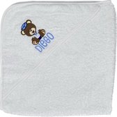 Gepersonaliseerde geborduurde babyhanddoek met capuchon - badcape - matroos teddybeer - personalized embroidered baby hooded towel - sailor teddy bear - 75 x 75 cm