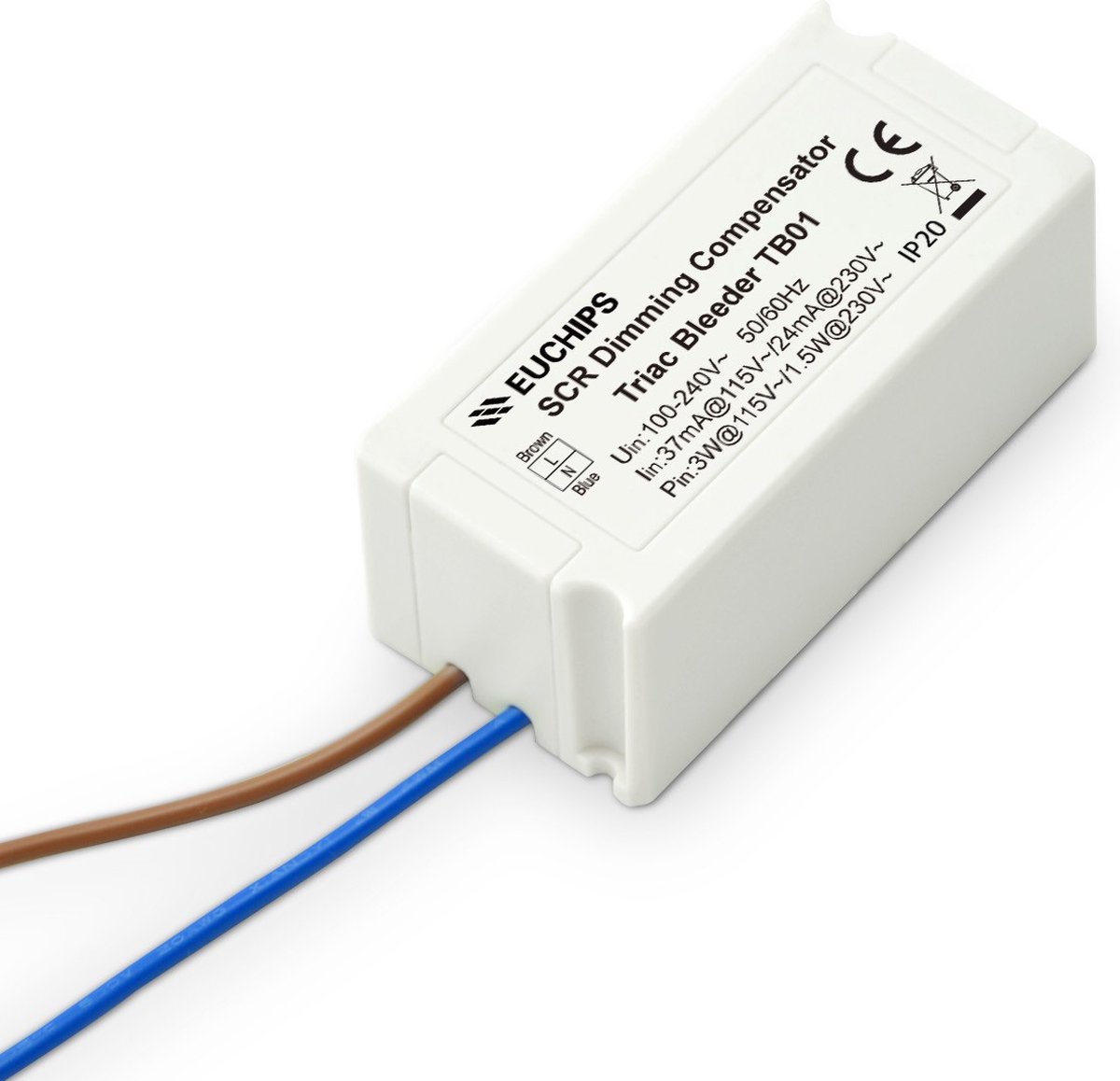EUCHIPS - Triac bleeder - Dim compensator voor Fase dimmen - Oplossing voor knipperende LED lampen