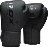 RDX Sports F6 Kara Bokshandschoenen - Boxing Gloves - Training - Vechtsporthandschoenen - Boksen - Zwart - Mat - 6 oz