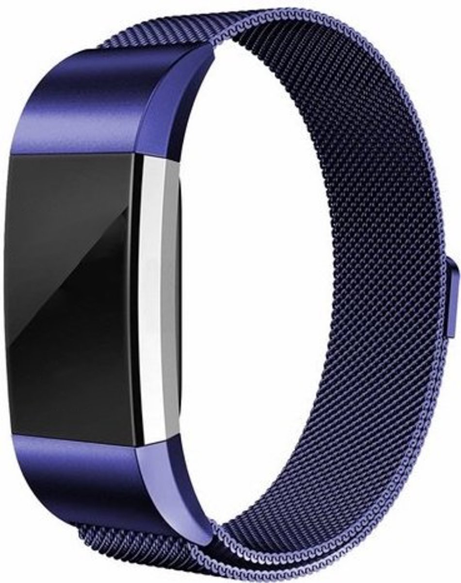 Fitbit Charge 2 milanese bandje (Small) - Blauw - Fitbit charge bandjes