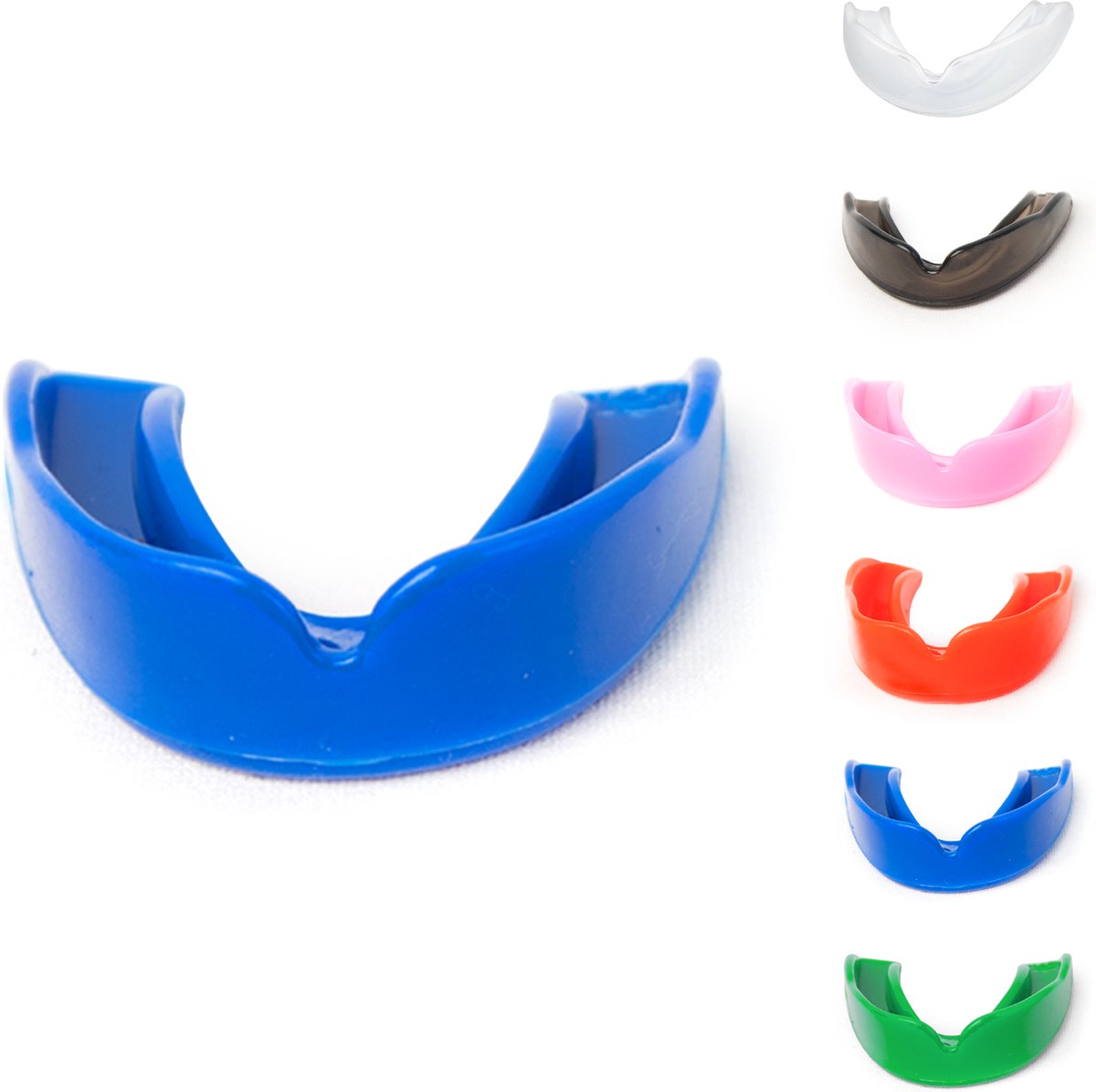 Ali's Fightgear gebitsbeschermer - Blauw - Kinderen - Junior - Gebitsprotecties - Makkelijk te vormen - Tandenknarsen - Bitje Vechtsport - Gebitsbeschermer - Mouthgard - Anti Snurk - Knarsbitje - Gebitsbeschermer Vechtsport - Tandenknarsen bitje