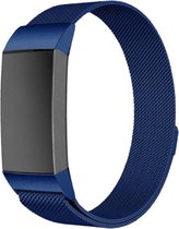 Bandje Voor Fitbit Charge 3 & 4 Milanese Band - Blauw - Maat: ML - Horlogebandje, Armband