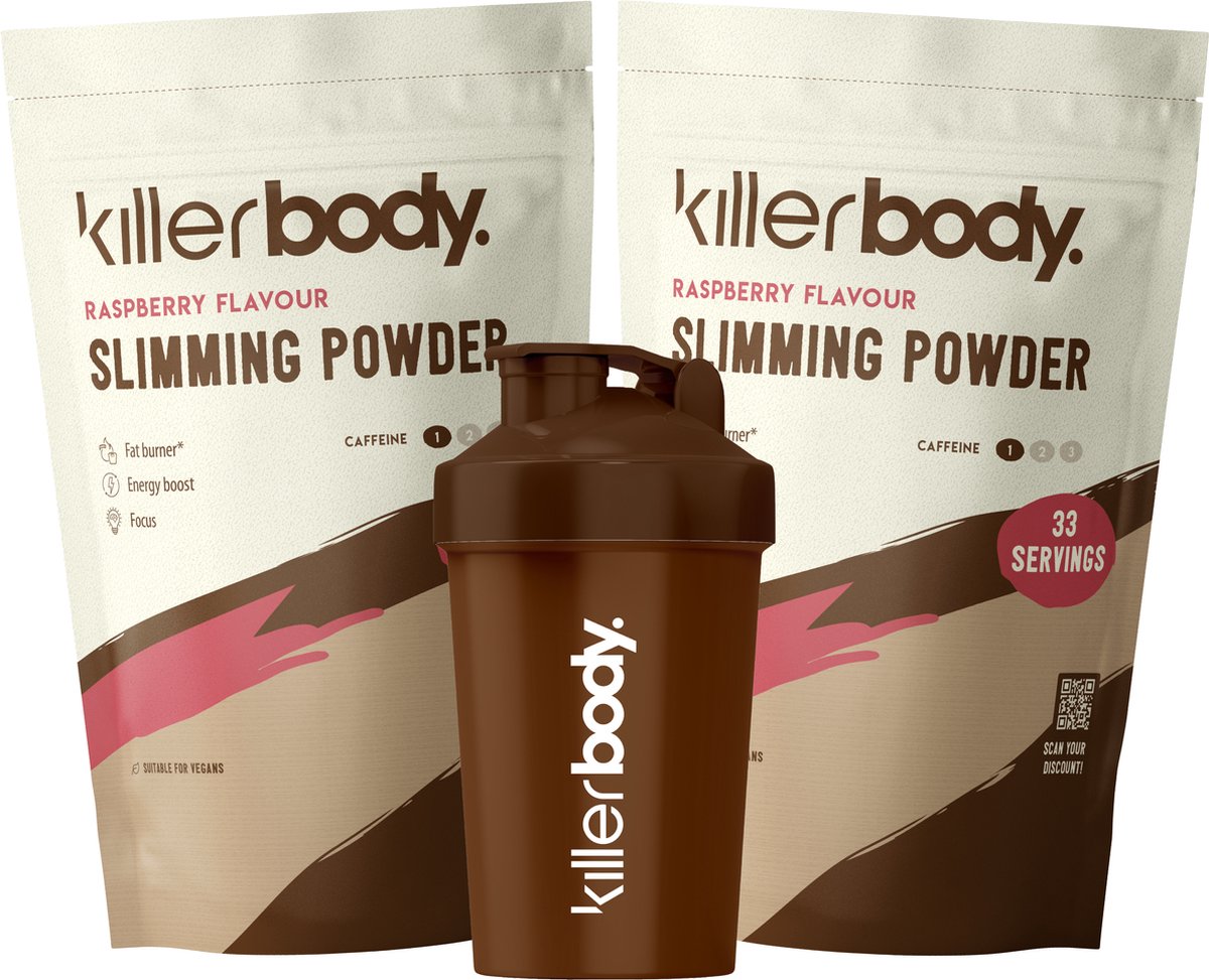 Killerbody Fatburner Voordeelpakket + Shaker - Raspberry & Raspberry - 1200 gr