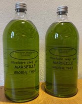 Vloeibare Marseille zeep, navulling 2 x 1000 ml Groene thee