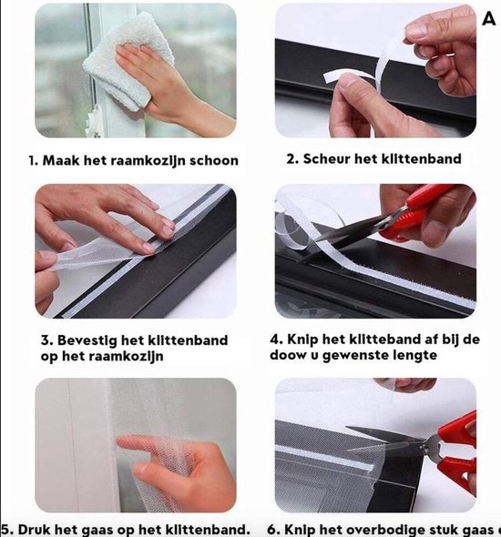 Repus - Moustiquaire Moustiquaires - Moustiquaires - Anti moustiques - Été - Fermetures velcro - Foncé - Zwart - 130x150cm