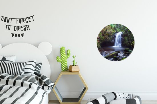 WallCircle - Muursticker - Cercle mural - Cascade - Nature - Water - ⌀ 30 cm - Cercle mural - Autocollant - Sticker mural rond