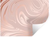Muurstickers - Sticker Folie - Marmer - Roségoud - Luxe - 160x120 cm - Plakfolie - Muurstickers Kinderkamer - Zelfklevend Behang XXL - Zelfklevend behangpapier - Stickerfolie