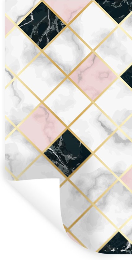 Muurstickers - Sticker Folie - Marmer - Geometrische vormen - Patronen ...