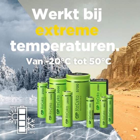 GP Batteries 270AAHCE-2WB2, Batterie rechargeable, AA, Hybrides nickel-métal (NiMH), 1,2 V, 2 pièce(s), 2600 mAh