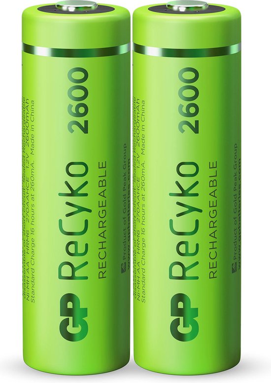 GP Batteries 270AAHCE-2WB2, Batterie rechargeable, AA, Hybrides nickel-métal (NiMH), 1,2 V, 2 pièce(s), 2600 mAh