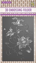 EF3D027 Nellie Snellen - 3D Embossing Folder - Exotic flower - exotische tropische bloem