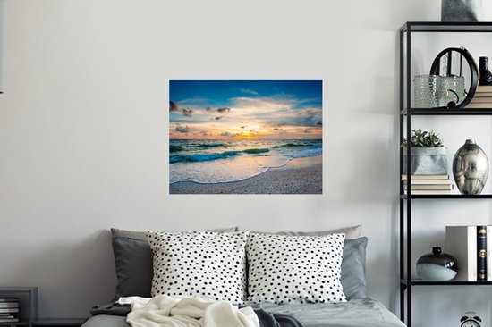 Stickers muraux - Film autocollant - Plage - Mer - Coucher de soleil - 80x60 cm - Film adhésif - Stickers muraux Chambre d'enfant - Papier peint autocollant - Papier peint autocollant - Film autocollant