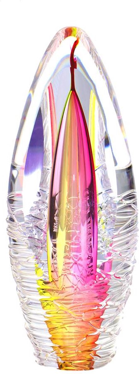 Glazen Urn van Glas As-in-glas Urn Mini Glasobject Keepsake Design Glas voor crematie-as Deelbestemming Herdenken- Urn-70ml-Premium collectie-Transparant askamer Roze Goud