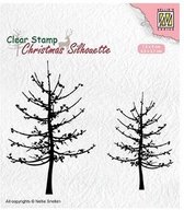 CSIL010 Nellie Snellen clearstamp - kerstmis stempel - boom bladloos - leafless trees - bomen