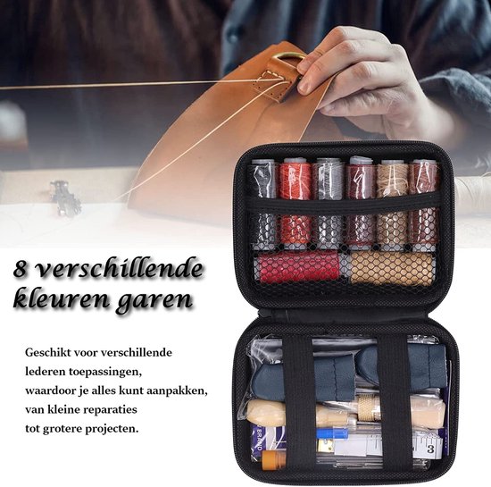 thumbnail: Melia Games Leren Speelkaarten Etui Classic Brown - Incl. Kaarten & Potlood