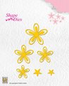 SD126 Snijmal bloem opengewerkt Nellie Snellen Shape die - bloemen - flowers & stars