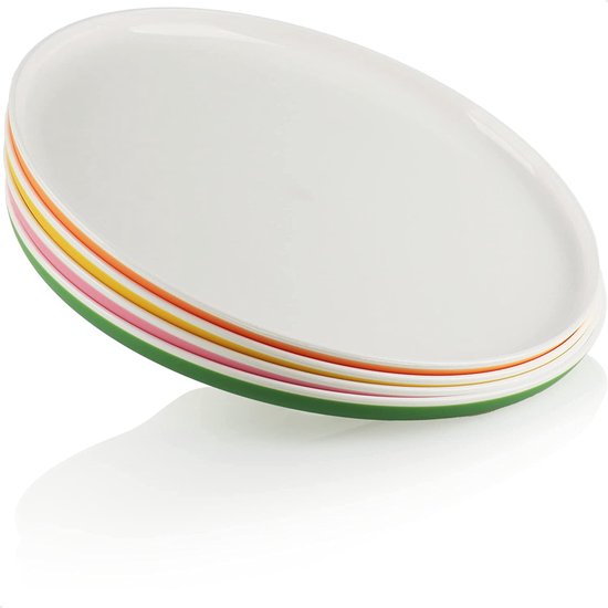 Set van 25 diepe gele plastic borden 20,5cm voor feestjes