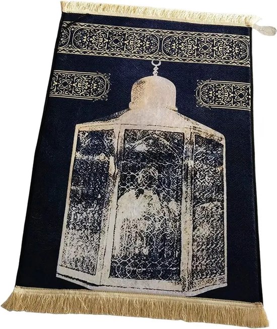 Gebedskleed + Tasbih - Opvouwbare gebedskleed - Gebed tapijt 70X110 - Gebedskleed islam