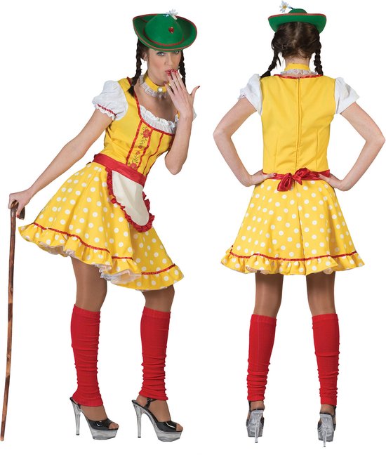 "Geel Tiroler kostuum voor vrouwen - Verkleedkleding - Small"