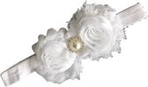 Haarband-hoofdband-haar accessoire-doop-communie-bruiloft-haar tiara-wit-ivoor-fotoshoot-bloemen