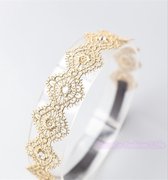 Bandeau-Tiare-Accessoire cheveux-Bridal Hair Fashion-Bridal Accessories-Headband-Gold-Photoshoot-Head Jewelry