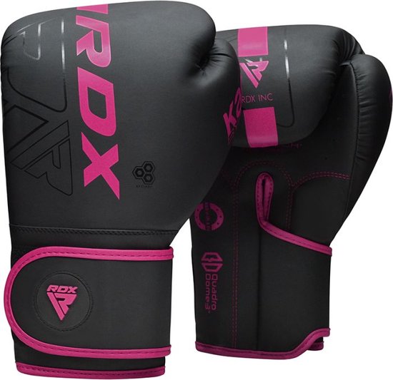 RDX Sports F6 Kara Bokshandschoenen - Boxing Gloves - Training - Vechtsporthandschoenen - Boksen - Roze - Mat - 10 oz