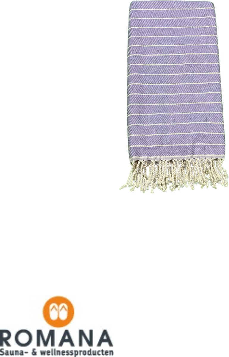 Romana Products Zigzag Hamamdoek - Baddoek - Strandlaken - Saunalaken - 100cm x 180cm - Lila