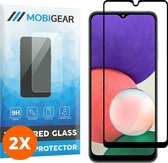 Mobigear Screenprotector geschikt voor Samsung Galaxy A22 5G Glazen | Mobigear Premium Screenprotector - Case Friendly - Zwart (2-Pack)