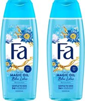 FA Shower Gel Met Blauwe Lotus - Magic Oil - Verzorgende & Verfrissende Douchegel - 250ml x 2