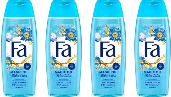 FA Shower Gel Met Blauwe Lotus - Magic Oil - Verzorgende & Verfrissende Douchegel - 250ml x 4