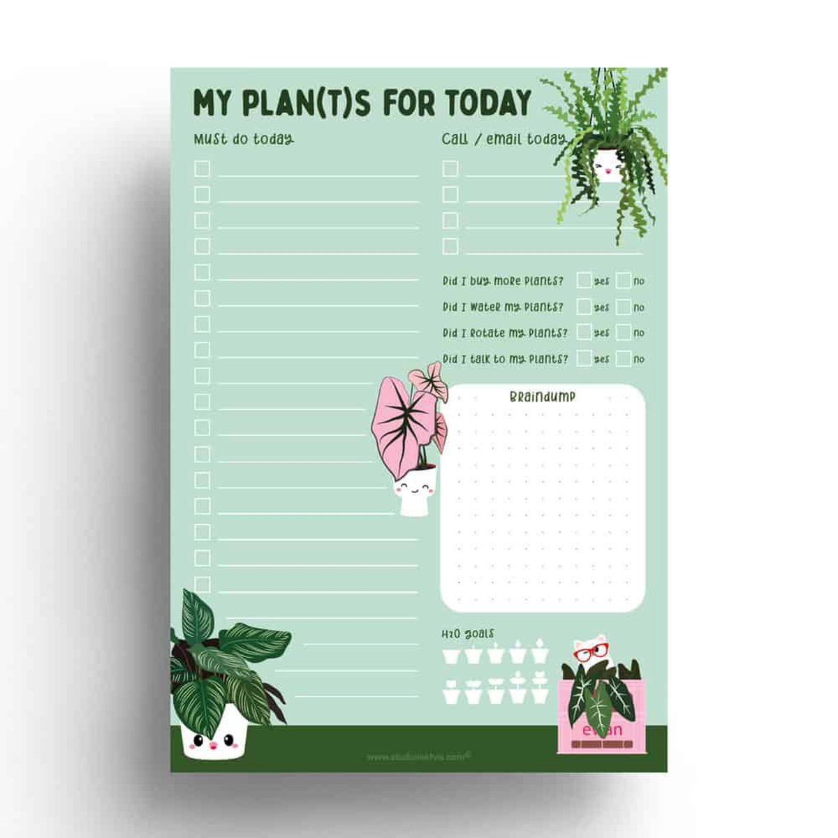 Notitieblok A5 Planten - Groen - Plannen - Planner - Voor al je notities - To do lijstje - Reminders -Boodschappenlijstje