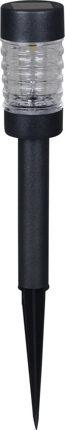 LuxForm Solar tuinlamp - 1x - antraciet grijs - LED Softtone effect - oplaadbaar - D6,2 x H43,5 cm