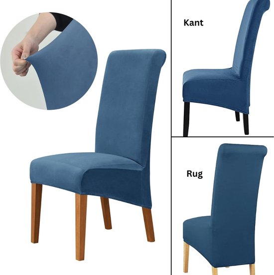 EBETA Stoelhoes, 4 stuks, groot, stretchhoezen, XL stoelhoezen, stretch