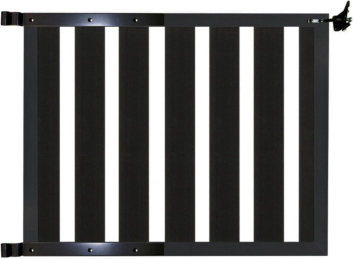 Tuinhek poort composiet Design antraciet met antraciet frame incl. hang- en sluitwerk (100 x 100 cm)