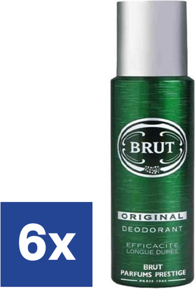 Brut - Deospray - Original - 6 x 200 ml - Voordeelverpakking