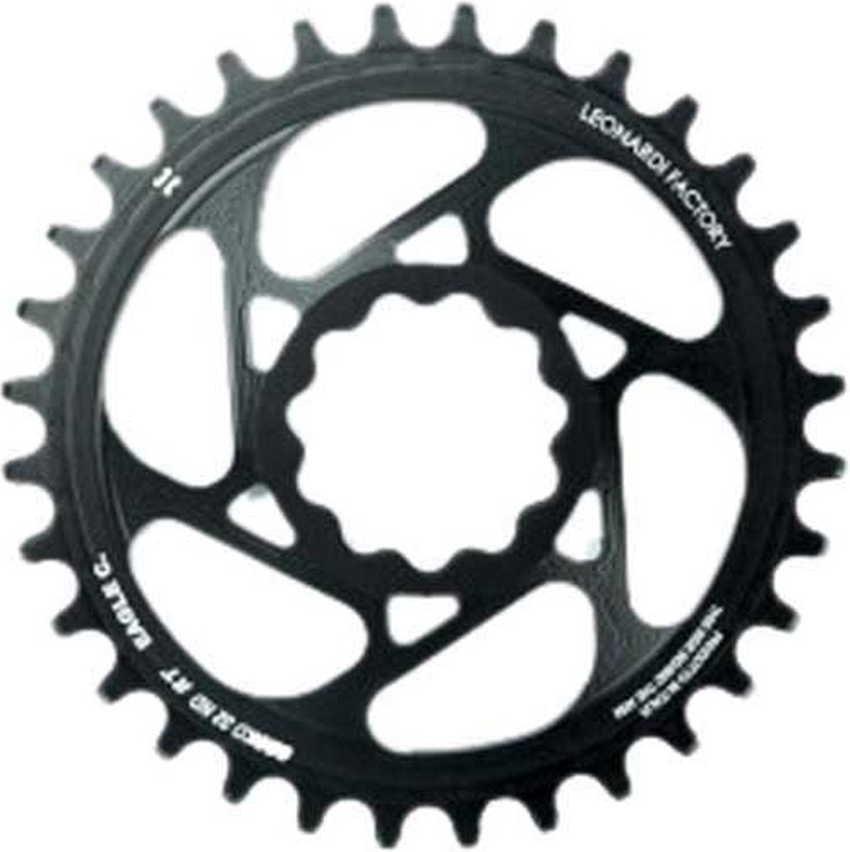 Leonardi Racing Gecko Rotor Rex 1 / 2 Dm Kettingblad Zwart 32t