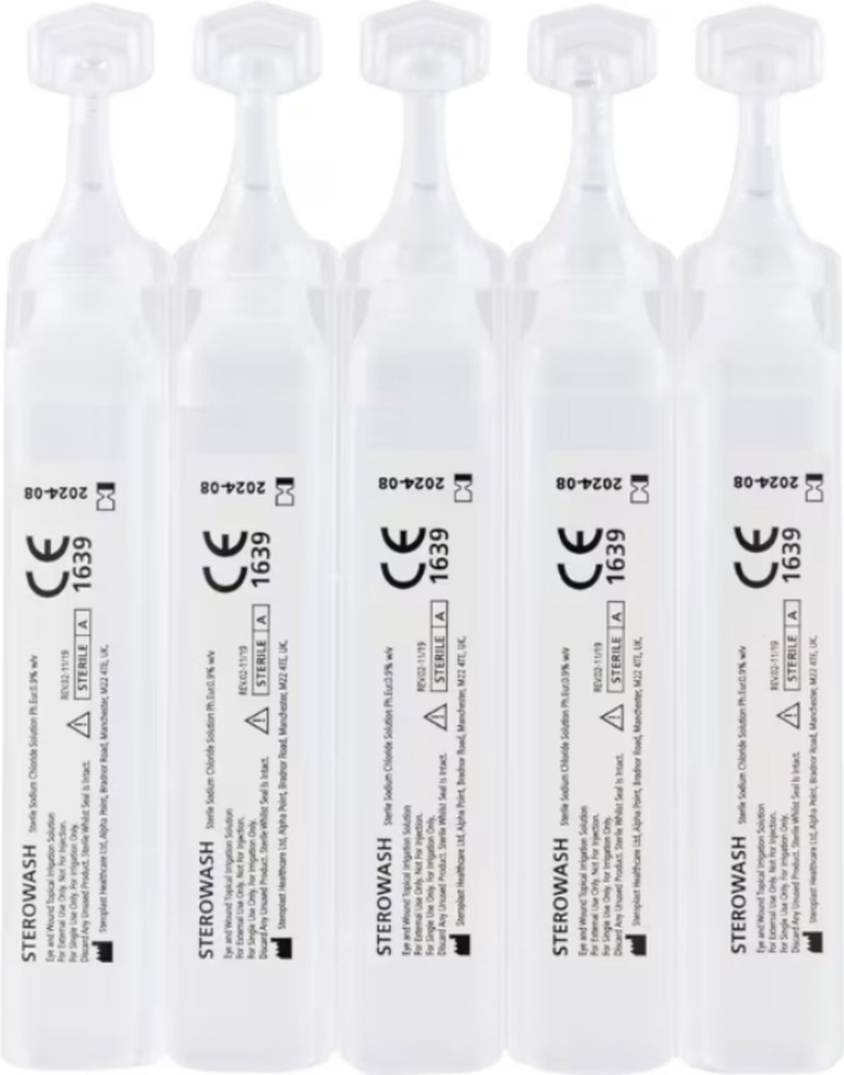 Goedkoopste Sterowash ampullen 25 stuks - 25 x 20 ml - Oogspoeling - Eenmalig gebruik