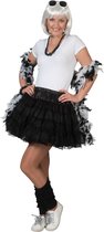 Pierros - Dans & Entertainment Kostuum - Fleurige Zwarte Petticoat Karina - Vrouw - Zwart - One Size - Carnavalskleding - Verkleedkleding