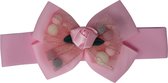 Jessidress® Hoofdband Baby Haarbanden van katoen met Elegante Strik - Roze