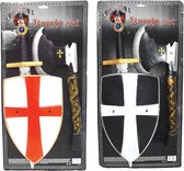 Accessoireset ridder 3-delig zwart (zwaard, bijl, schild)