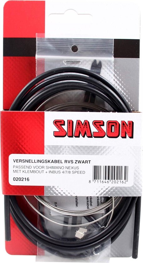 Simson Versnellingskabelset Shimano Nexus - zwart | bol.com