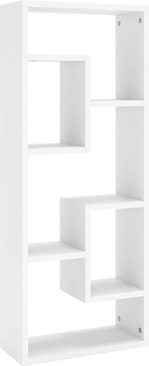 vidaXL Wandschap - 36x16x90 - cm - bewerkt - hout - wit