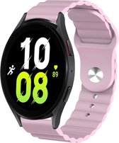 Siliconen bandje - geschikt voor Samsung Galaxy Watch 6 / Watch 6 Classic / Watch 5 / Watch 5 Pro / Watch 4 / Watch 4 Classic / Watch 3 41 mm / Active / Active 2 / Watch 42 mm - roze