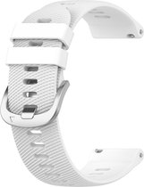Siliconen bandje - geschikt voor Huawei Watch GT 2 42 mm / GT 3 42 mm / GT 3 Active 42 mm / GT 3 Pro 43 mm / GT 3 Elegant - wit