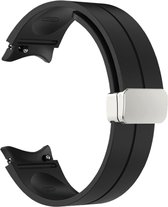 Bracelet en Siliconen - convient pour Samsung Galaxy Watch 4/Watch 4 Classic/Watch 5/Watch 5 Pro - noir